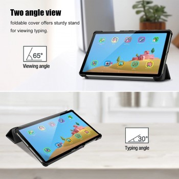 Dirbtinės odos atverčiamas dėklas - juodas (planšetei Samsung Tab A7 Lite 8.7 (T220/T225)